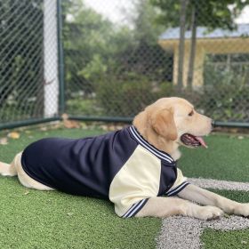 Baseball Uniform Pet Clothing Medium Large Dog Golden Retriever Labrado (Option: Navy Blue-M)