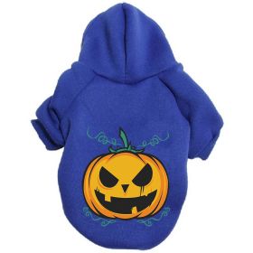 Halloween Pumpkin Dog Pattern Sweater Clothes (Option: Pumpkin Blue-S)