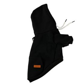 Pet Dog Fashion Simple Hooded Sweater (Option: Black-M)