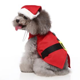 Pet Dog Halloween Christmas Festival Dress Up Clothes (Option: SDZ130 Red Christmas Dress-M)