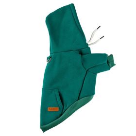 Pet Dog Fashion Simple Hooded Sweater (Option: Green-S)