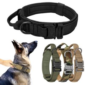 Tactical Pet Collar; Dog Collar With Handle; Military Heavy Duty Dog Collars For Medium Large Dogs (Color: Military Blue, size: M)